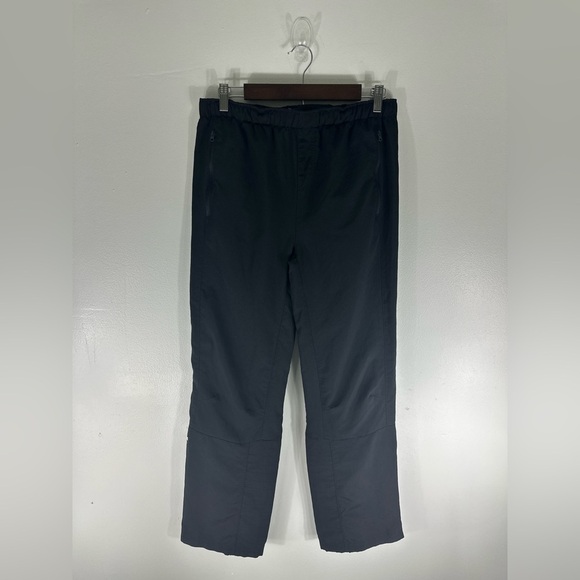 Adidas Men’s Black Lined Track Pants Pull On Elastic Drawstring Waist Size XL